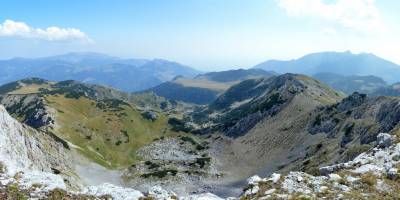 Popis: Ljumbardská planina, hora Žuty kamen, pohled k severu