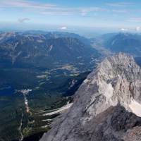 Popis: Pohled z Zugspitze do Německa